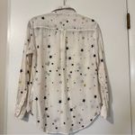 Equipment  Metallic Stars Silk Button Down Shirt Womens Small Photo 6