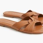 J.Crew  Factory Stitched Slide Sandal in Brown Size 10 NWT Photo 0