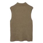 Sophie Rue  Tan Mock Neck Ribbed
Sweater(Size Medium) Photo 3