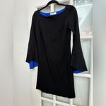 Bailey 44 Chic Long Electric Blue Bell Sleeve Black Dress Women’s Size Medium M Photo 2