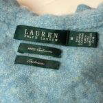 Lauren Ralph Lauren 100% Cashmere Ruffle Neck Sweater Women's M Blue Size M Photo 1