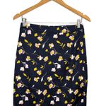 Boden Martha Wildflower Navy Pencil Skirt Stretch Floral Lined Women Size 8L Blue Photo 3