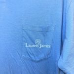 Lauren James Copied -  Blue Graphic One Pocket Tee Shirt Photo 2