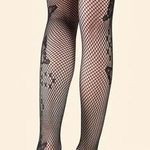 Butterfly Pattern Black Fishnet Tights, Hollow Out See Photo 4