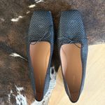MANSUR Gavriel Raffia Square Toe Ballerina Woven Flats Size 39 Black Photo 1