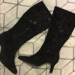 Diane Von Furstenberg Gorgeous  Silk Assets Embellished Sequined Heeled Boots Photo 2