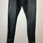 Hollister black faux leather fleece lined legging pants women's size XS Photo 5
