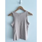 H&M top size Medium ribbed cotton scoop tank pink Photo 3