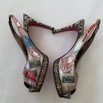 Christian Louboutin beige Animal print winter trash PVC coated platform heels 40 Photo 5