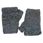 Women’s Fingerless Gloves Mitts Wool Grey Gray Photo 1