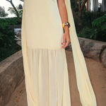 Show Me Your Mumu  Dalia Maxi Dress size Large Butter Yellow with scarf Photo 0