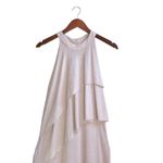 Anthropologie Mickey & Jenny Oat Asymmetric Tiered Ruffle High Neck Sleeveless Maxi Dress Photo 2