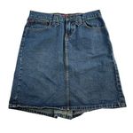 Hollister Y2K 2000s Jrs 9 Denim Skirt Blue Jean Western Pocket Pleated Back Boho Photo 0