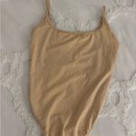 SheIn  Cream Strappy Thong Bodysuit Photo 4