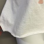 Playboy Bunny Distressed Cut Cropped Cotton Crewneck White T-Shirt- Large Photo 6