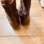 Coach Lillianna Suede & Leather Detail Studded Buckle Ankle Boots in Brown (Size 8B) Photo 8