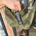 Knix Underwear Lace bra bralette gossamer olive metallic shiny Green Size M Photo 4