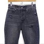 Free People Neon Blonde Black Siren Mom Fit High Rise Distressed Jeans 26 Photo 6