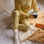 CAARA Wool Blend Mustard Yellow Jogger Pant Small Loungwear Casual Cozy Photo 0