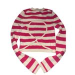 Aerie striped Terry cloth knit top cut out back long sleeve small #741 Photo 4