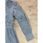 Lucky Brand NWT  midi chambray embroidered eyelet Dress Sz 0‎ Cottagecore Western Photo 9