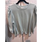 Splendid  Womens Medium Long Sleeve‎ Puff Sleeve Top Crew Neck Light Blue Green Photo 1