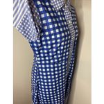 Tuckernuck New Oliphant Navy Gingham 3/4 Shirt Midi Dress Medium M Photo 6