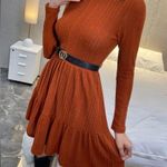 Orange/Rust Sweater Dress Orange Size XS Photo 1