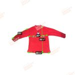 Westbound Vintage Christmas Nutcracker‎ Train Embroidered Red Long Sleeve Mock Neck Top Photo 1