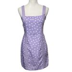 Solid & Striped  Polka Dot Mini Dress Women’s Small Purple Sleeveless Fitted Photo 1