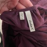 Studio Y  burgundy blouse with rose design Photo 1