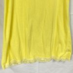 Old Navy  Y2K Womens L Yellow Lace Trim Ribbed Fitted Tank Top Preppy Layering Photo 5