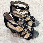 Sam Edelman sam eldman Yuli Caged Strappy Heel Sandals Black Suede size 7 Photo 0