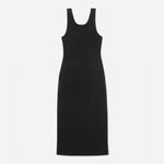 Everlane  The Tank Ribbed Midi Black Dress size XS Organic Cotton Photo 3