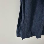 Whistles Dark Denim Easy Linen Belted Short Sleeve V Neck Shirt Dress 8 Blue Photo 6