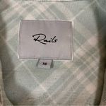 Rails  Hunter Shirt XS Seafoam Plaid Button Down‎ Rayon Long Sleeve Photo 2