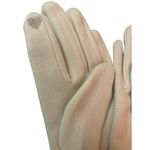 Women’s Beige Thermal Winter Gloves Faux Fur Cuff Touchscreen Compatible Photo 3