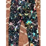 Women’s Pheel Paint Splatter Cropped Leggings Small Black Photo 5