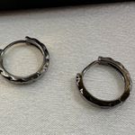 Small Hoop Earrings for Men Women Streetwear Unisex Style Black Photo 0