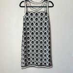 Badgley Mischka  nylon black white above knee sleeveless dress size 0 Photo 7