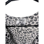 Princess Polly  Black And White Leopard Print Long Sleeve Front Tie Top Photo 1