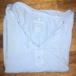 American Eagle Outfitters Soft And Sexy Henley Blue Photo 0