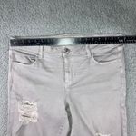 American Eagle Super Stretch X Jeans Women 16 Long High Rise Distressed Gray Size 10 Photo 2