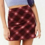 Forever 21 Red Plaid Mini Skirt Photo 0
