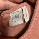 Paper Crane B08-Anthropology Faux Suede dusty pink Cutout laser Dress Photo 2