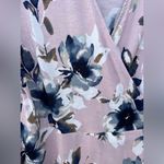 Chris & Carol Women's Size 2X Pink Blue Floral Wrap Below Knee Comfy Dress NWT Photo 11