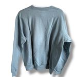 Green & White Crewneck Sweatshirt with Ribbed Trim Cat Appliqué Granny Womens L Size L Photo 3