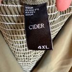 Cider  4XL~Shirred CROP Style Shirt~Olive Green Plus Size 4X Photo 4