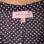 Philosophy Polka Dot Ruffle Flutter Sleeve Top - Black Photo 3