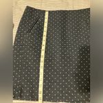 Ann Taylor  LOFT Navy Blue white Polka Dot Straight Pencil Skirt 6P‎ Photo 8